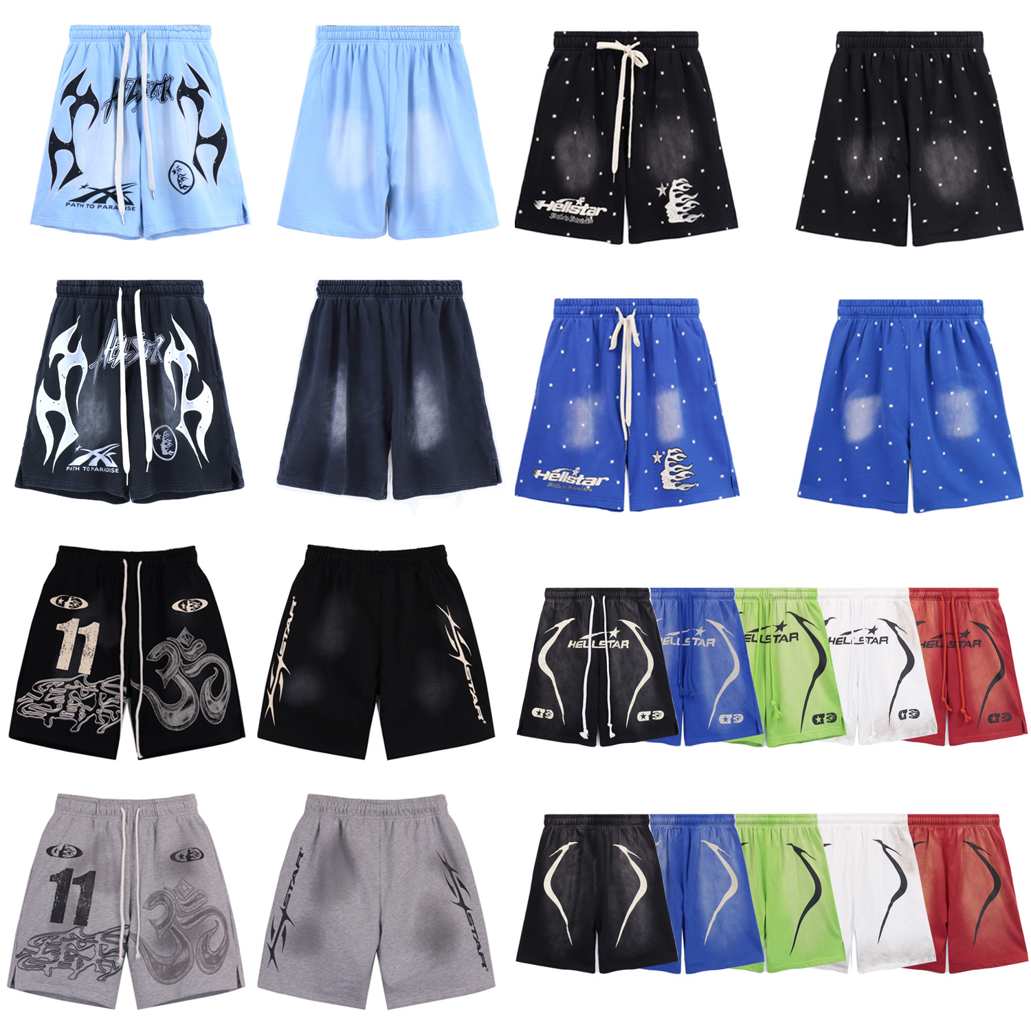 外贸批发跨境美式Hellstar Studios地狱之星短裤卫裤潮牌裤子薄款