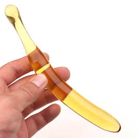 成人玩具水晶香蕉肛塞水晶情趣玻璃自慰棒夫妻情侶性用品水晶阳具