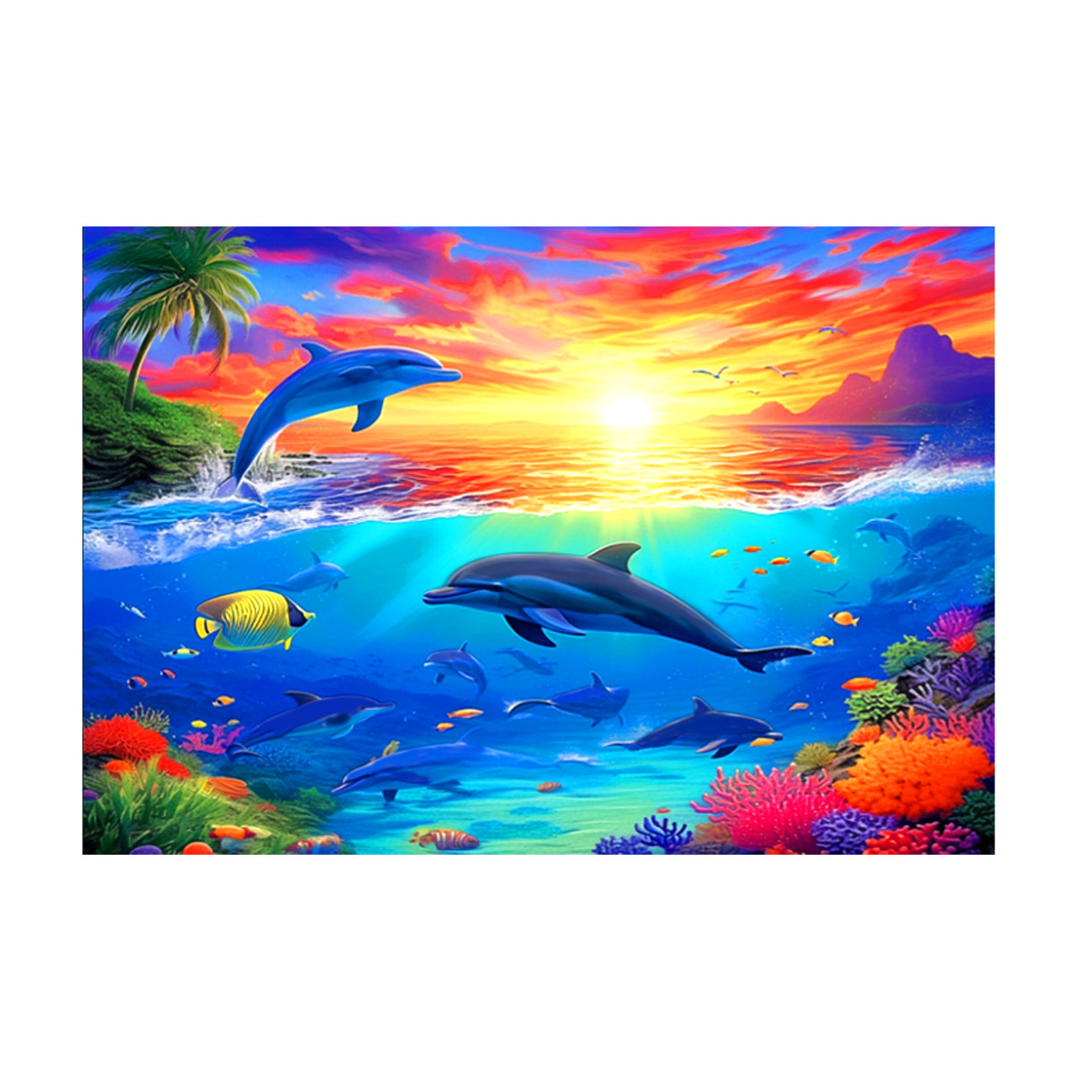 Mona Lisa Real mundo submarino de bordado cruzado nuevo estilo de animales marinos sueños estética sala de estar bordado a mano image 5