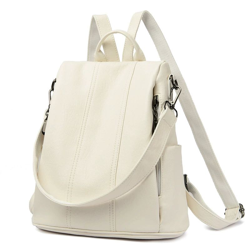 Backpack, genuine leather, anti‑theft, spacious, South Korea style