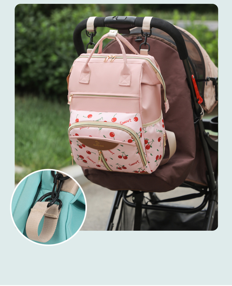Mother and baby bag, maternity bag, large-capacity convenient mommy bag, new style, with an opening at the back to hold a baby bottle, multi-compartment maternity bag undefined