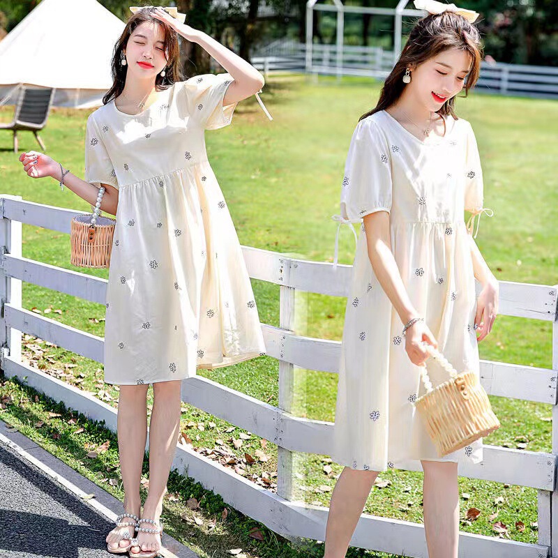 Pregnant Women's Summer Dress Printed dress Internet Popular 2022 suit Summer Thin Summer Skirt Top-grade Maternity Dress Pregnant Women's Summer Dress Printed dress Internet Popular 2022 suit Summer Thin Summer Skirt Top-grade Maternity Dress