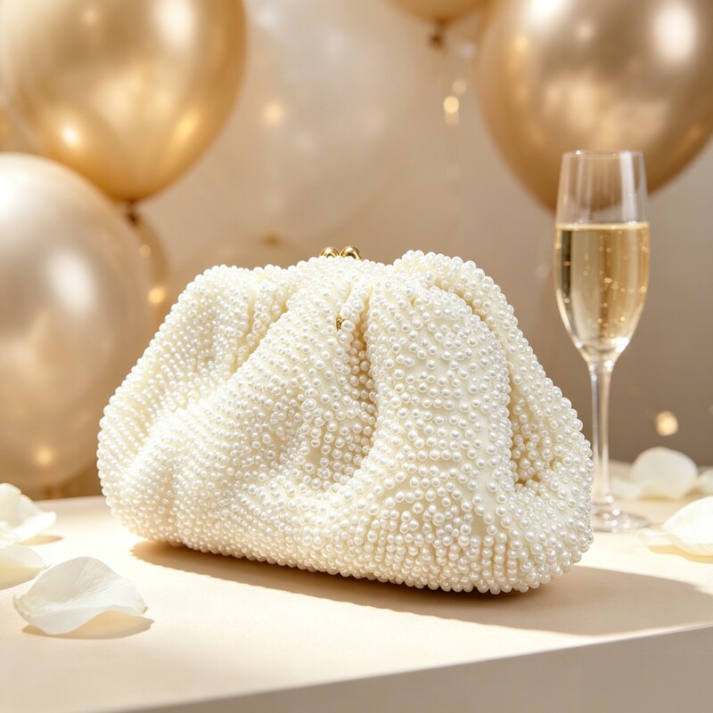 Luxury Pearl Cloud Bag Bridal Wedding Evening Clutch Bag Party Pleated Evening Bag for Women Wedding Bridesmaid Luxury Pearl Cloud Bag Bridal Wedding Evening Clutch Bag Party Pleated Evening Bag for Women Wedding Bridesmaid
