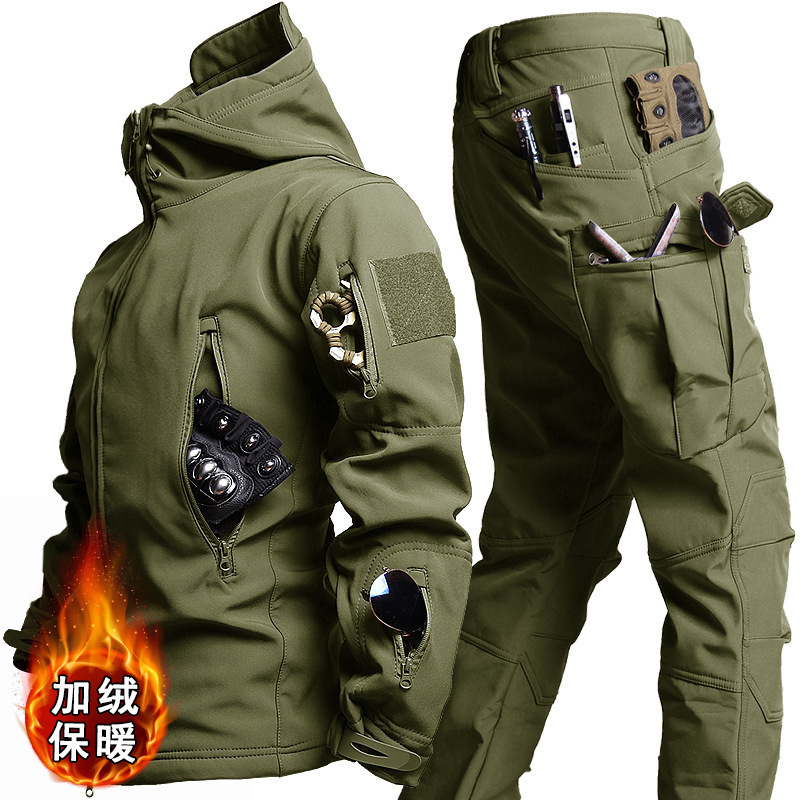 2025机能风户外冲锋衣男款工装外套秋冬季夹克防水防风登山服美式|undefined