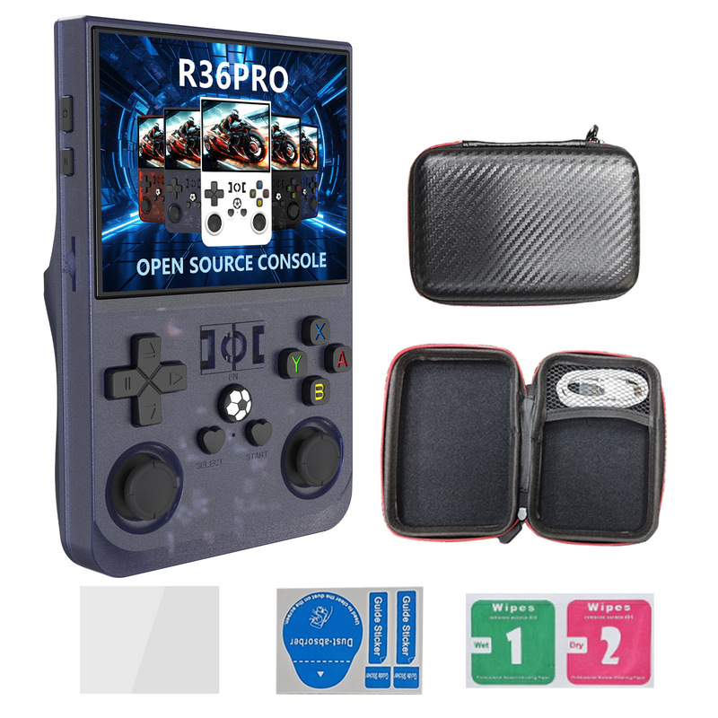 クロスボーダー R36PRO オープンソース携帯ゲーム機 3.5inch デュアルジョイスティック GBA アーケード PSP 携帯ゲーム機 64G 大容量メモリ|undefined