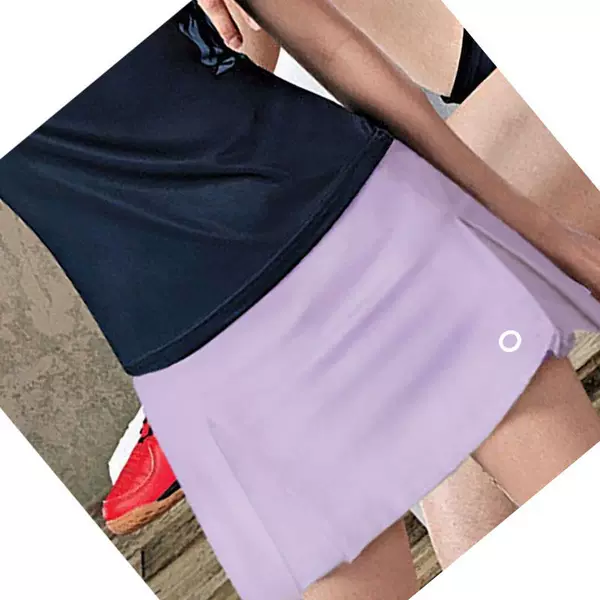 Summer Mid-Waist Running Sports Short Culottes Tennis Quick-Drying Badminton Suit Anti-Exposure Casual Pleated