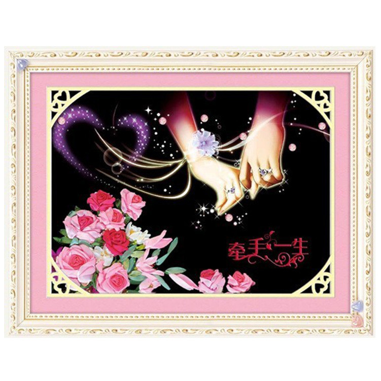 Bordado a mano DIY cinta bordado colgante pintura principiante bordado punto de cruz sala de estar pintura decorativa Lu bordado niños pequeña pintura colgante