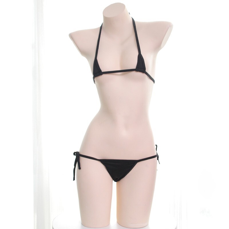 Mini Bikini Set Japanese Style Girl's Ultra-Small Three-Point Pajamas and Intimates Are Very Small