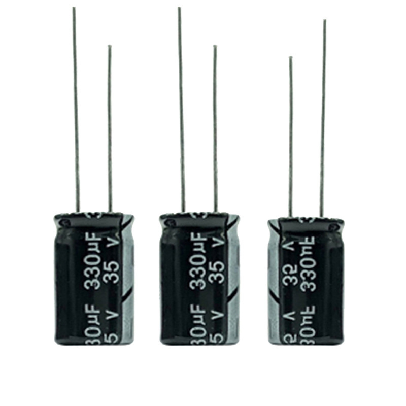 国产 电解电容 35V330UF 10X13mm 电源开关专用铝电容器 直插