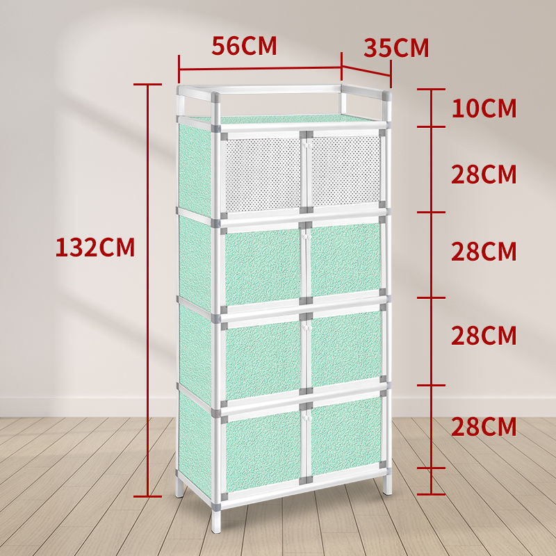 armario de comedor de aleación de aluminio simple armario de cubierta pequeño armario de alquiler armario de almacenamiento armario de cocina doméstico armario de almacenamiento multicapa