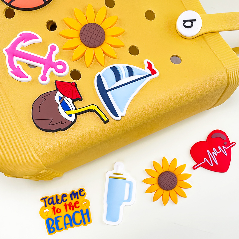 60g Weight Bag Hardware Bag Accessories Type 1 Piece Quantity Daily Occasion PVC Material Anchor, Crab, Shell Pattern Marine Style Style 1 Piece PVC Anchor Crab Shell Bag Hardware 9