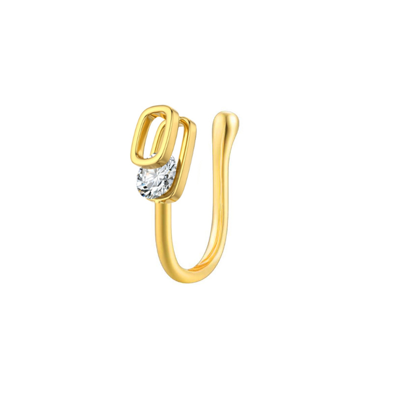 Anello naso farfalla in rame con zircone senza foratura_voghion.com