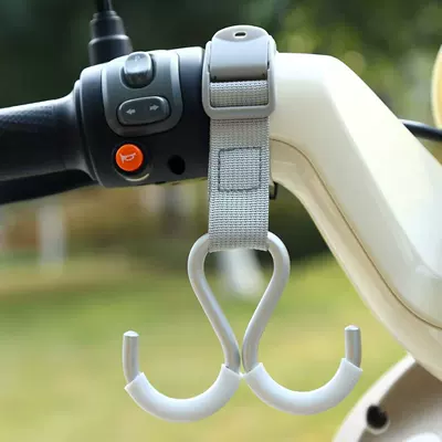 Other Electric Vehicle Accessories — Front-Mounted Heavy-Duty Hook - gray-webbing-aluminum-double-hook-extended-length-cursor-no-individual-packaging
