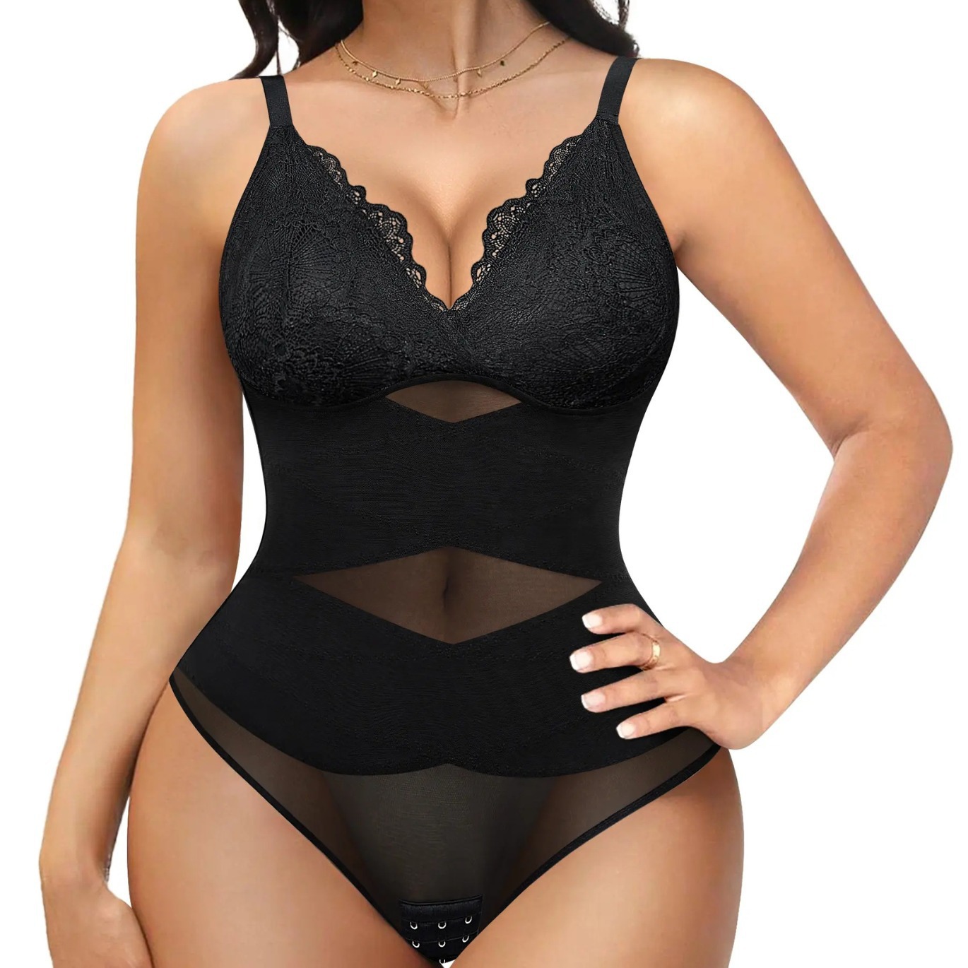 Cross-border Hot-selling High-end Body Shaping Clothes Hanging Belt Sexy Body Shaping Sexy Waist Tinting Lace Breathable Body Shaping Bodice