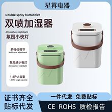 家用桌面双喷头纳米加湿器大雾量静音雾化器