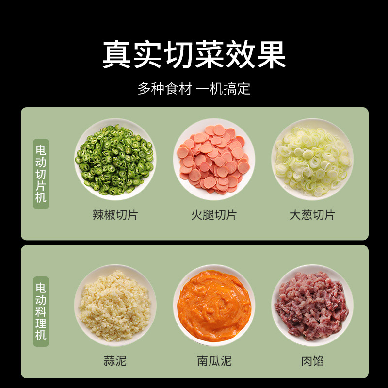 Máquina de cocina eléctrica comercial para cortar verduras, artefacto mágico para cortar salchichas, cocina, cocina, máquina de cocina, artefacto mágico de puré de ajo