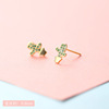 Earrings, golden small goods, silver needle, simple and elegant design, internet celebrity