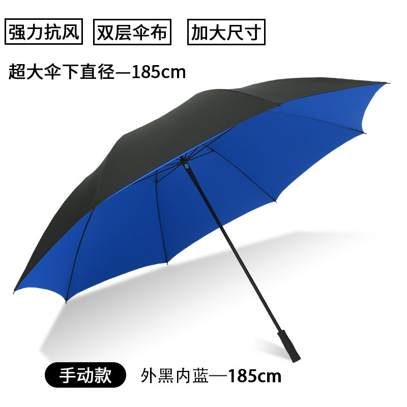 自动大雨伞长柄超大号双三四人防晒双层抗风加大加厚加固LOGO|undefined