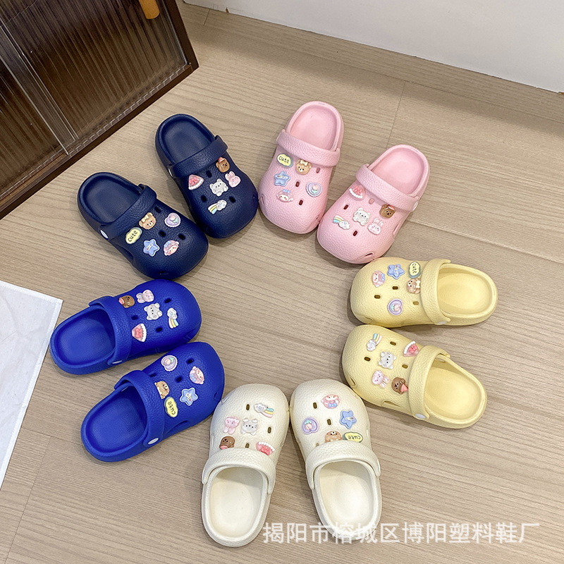 Cartoon EVA Cave Shoes Girls Summer Baotou Indoor Household Baby Soft Bottom Non-slip Cute Boys Sandals
