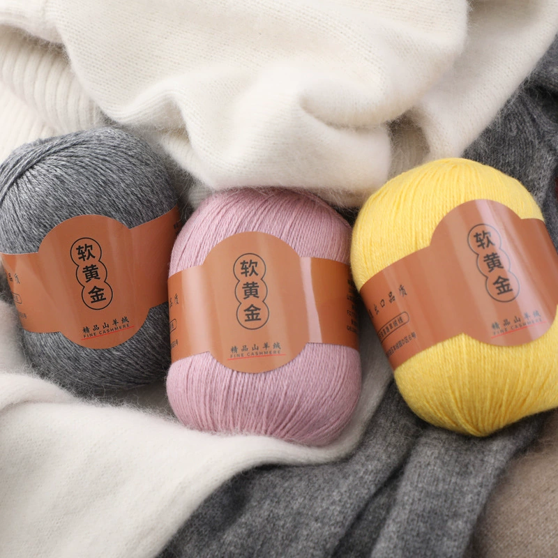 3 группы в упаковке кашемировая пряжа ручной knitting осень и зима новая средняя толщина шерсть [мягкое золото] 16s/3 пряжа