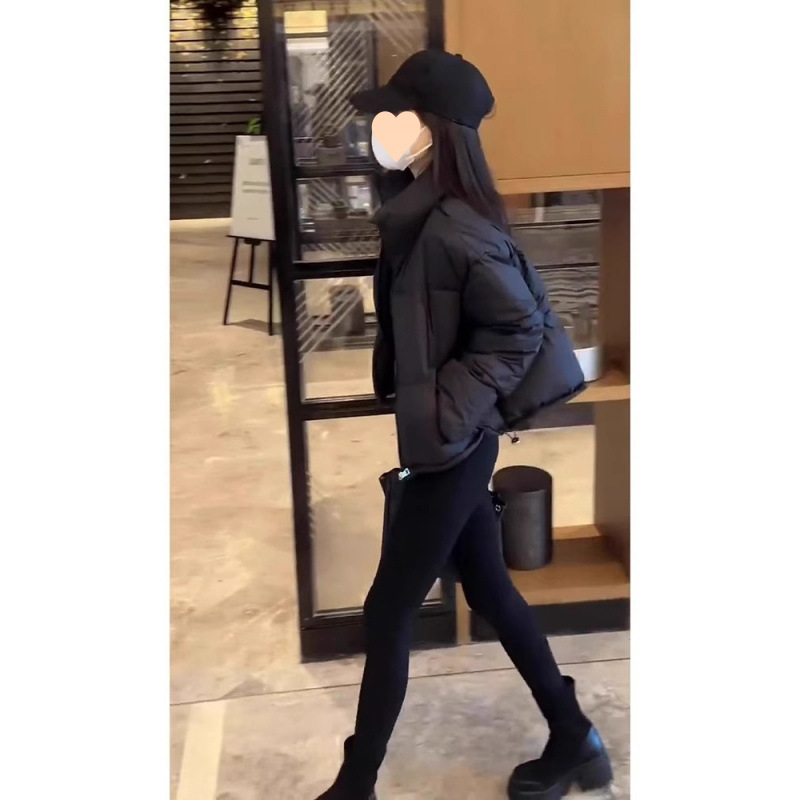 2025新款獨特好看顯瘦秋冬款小個子立領氣質羽絨棉服短款外套女