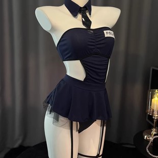 Huan also sexy captain secretary stewardess uniform pure want to suit anchor dress role-playing costume policewoman cos