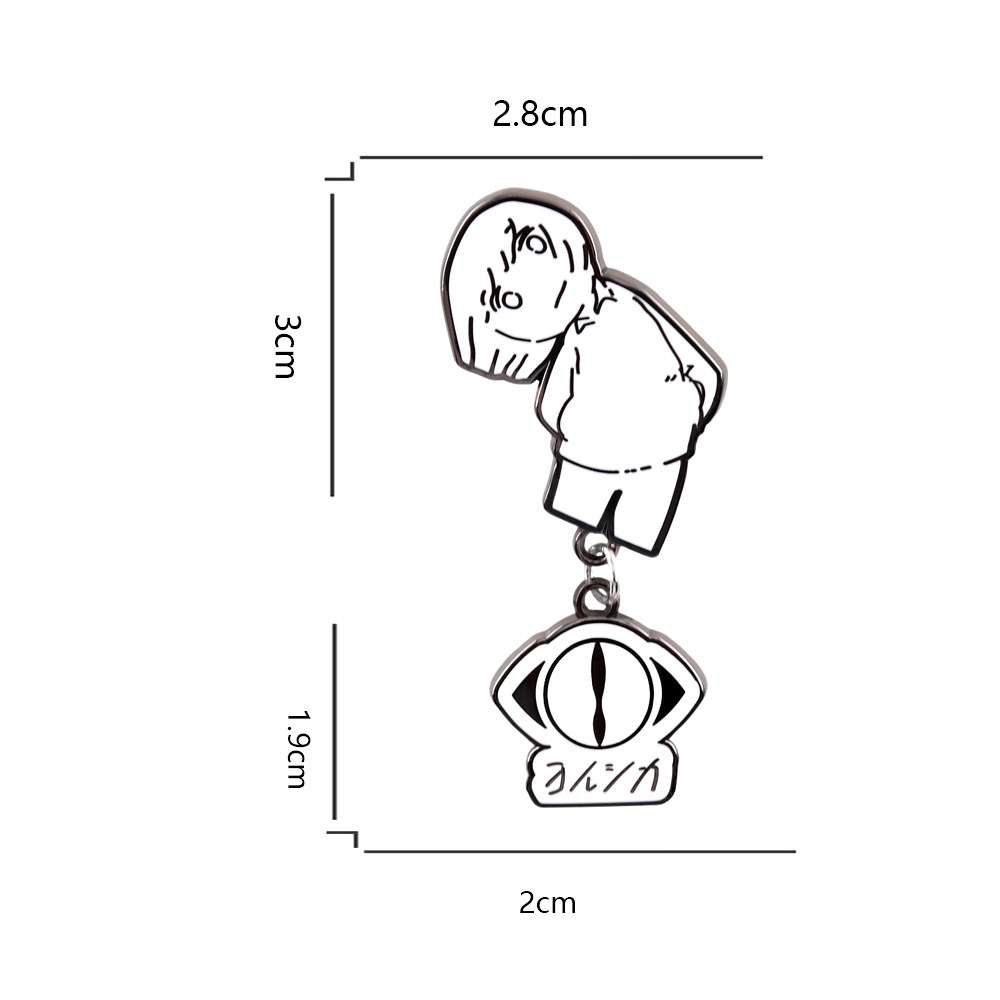 Yorushika Band Logo Badge Funny Simple Drawing Character Badge Cartoon Black and White Brooch Fan Gift