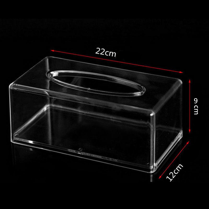 Hotel de estilo europeo suministros KTV creativo rectangular transparente acrílico caja de pañuelos de coche