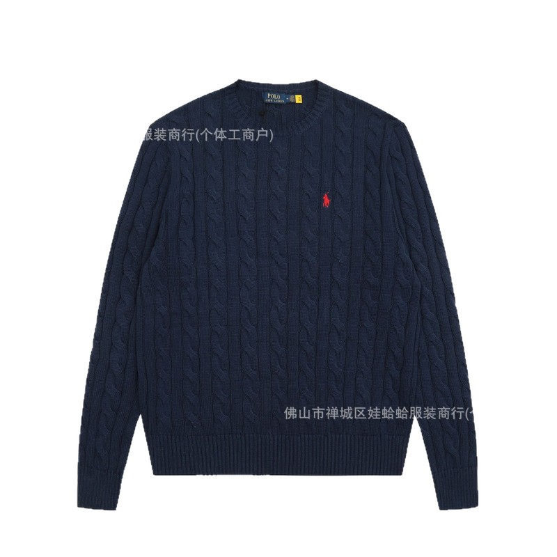 【高品质】可扫码~拉夫RL经典基础百搭男女同款针织套头圆领毛衣|undefined