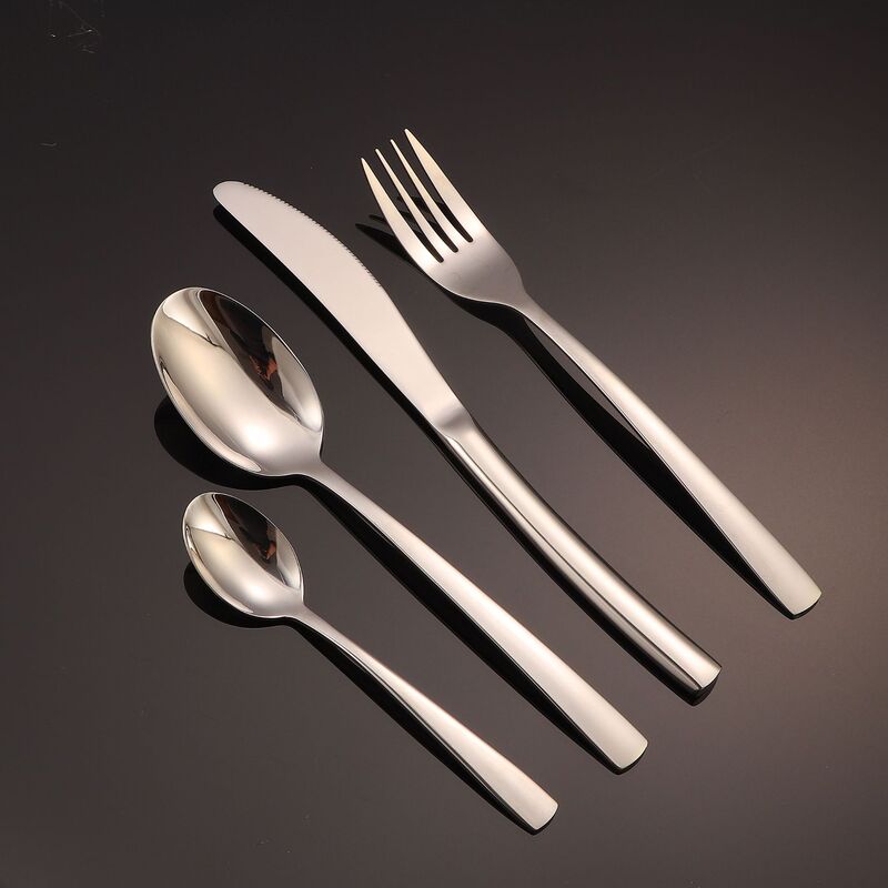 High-End Cross-Border Stainless Steel Tableware, Ins-Style, High-End Hotel Steak Knife and Fork, Dessert Spoon Set, Custom Wholesale