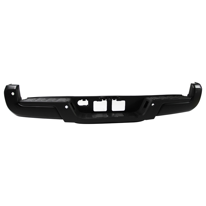 Compatible con los modelos Toyota Tacoma 16-20, parachoques trasero negro original con ensamblaje de orificio para radar.
