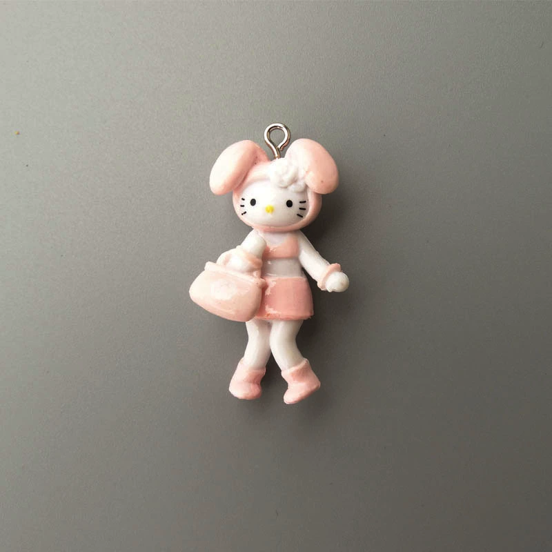 Hello Kitty, маленькая мини-фигура, подвеска, handmade