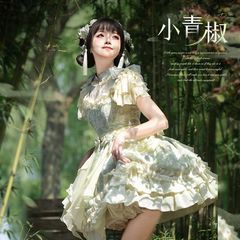 中国風ロリータ国民風op大人ロリータドレス夏loスカートデイリープリンセス