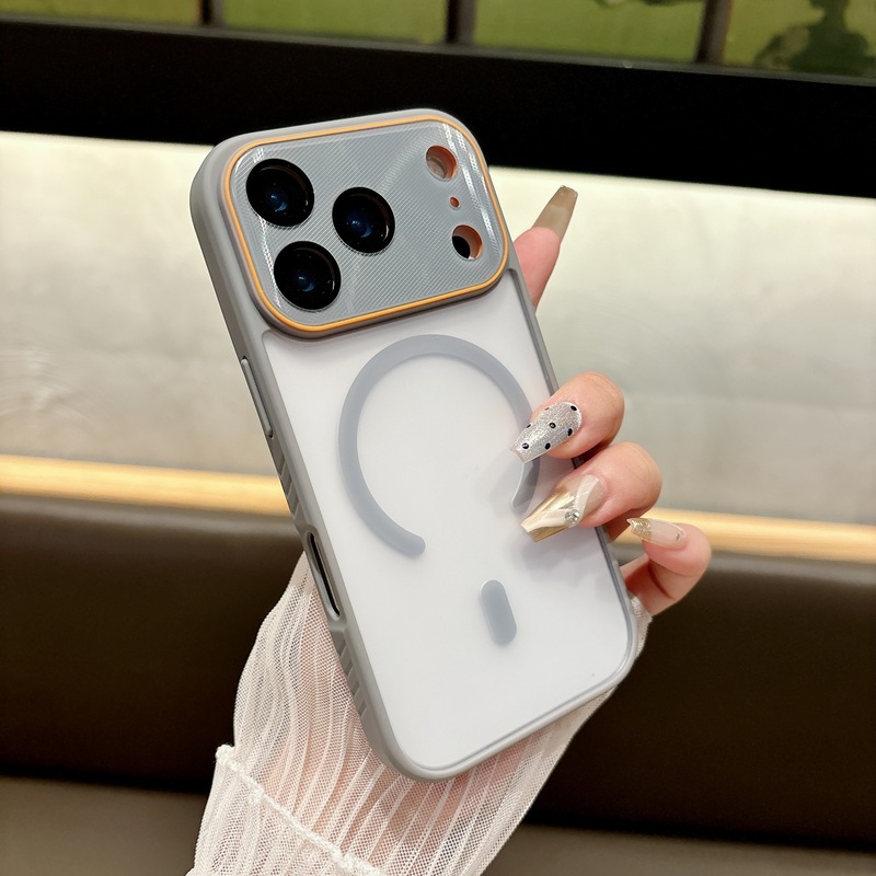 适用iPhone17PROC口磁吸手机壳苹果14大视窗天眼防滑边框防摔PC壳|undefined