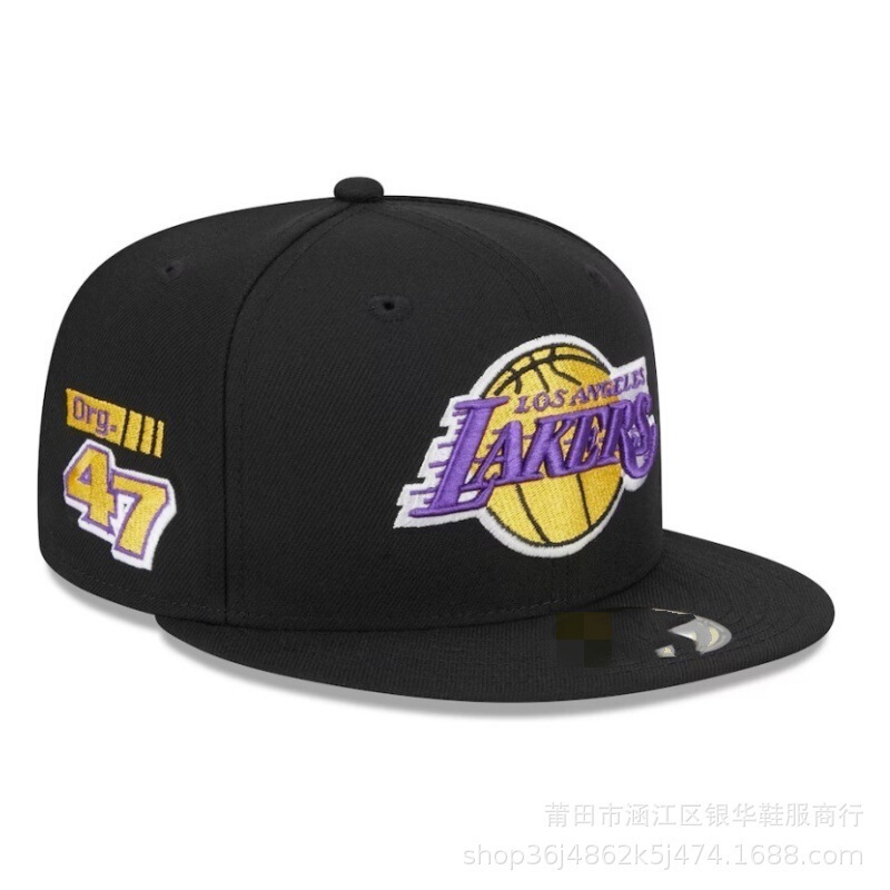 クロスボーダー NBA レイカーズ ヒート ウォリアーズ バスケットボール 野球帽子 刺繍 ケルティックス ヒップホップ フラット キャップ|undefined