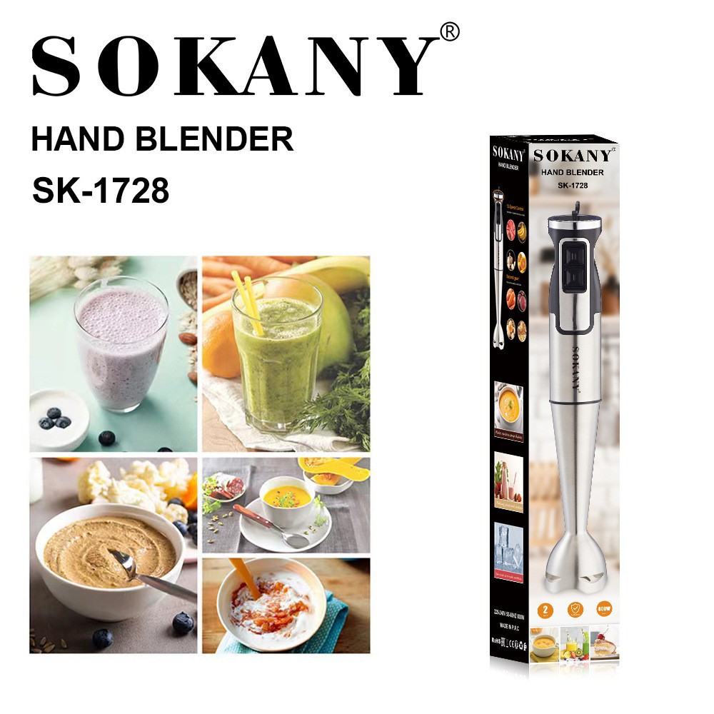 Barra de cocina transfronteriza SOKANY1728 Máquina de cocina eléctrica multifuncional Máquina de alimentos complementaria Jugo de frutas Varilla de mezcla de hielo picado de verduras