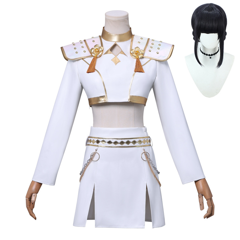 マンルーマン K-POP 女子グループ K-POP ハンターウィッチ コス服 ルミ ホワイト コスプレ衣装 二次元|undefined