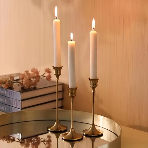 Nordic i electroplated candlesticks, restaurant table decoration for candlelight dinner, romantic wedding decoration