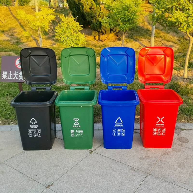 Plastic hygienic garbage can for commercial use, increased thickness