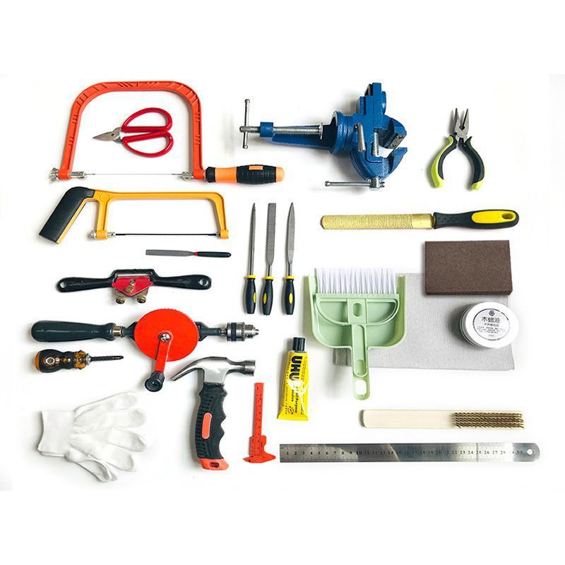 어린이 목공 도구 세트 수제 DIY 유치원 학교 코너 목공 작업장 어린이 부모-자녀 목공 목수