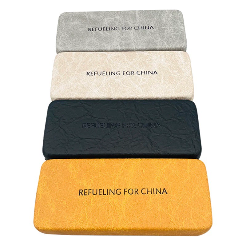 Готовые поставки квадратных плиссированных металлических зеркальных чехлов, модных футляров для очков в большой оправе, можно использовать в качестве логотипа, мужских и женских футляров для солнцезащитных очков.