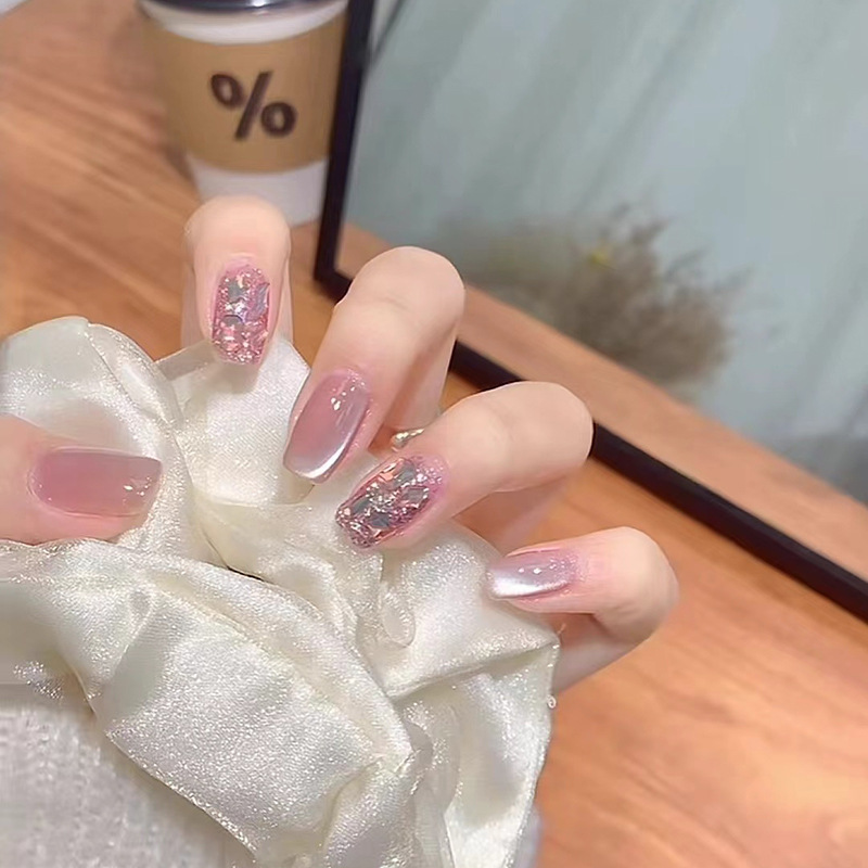 Yiyi Dance 10 piezas de uñas hechas a mano, terapia de luz, uñas, dopamina, uñas, uñas, parches al por mayor