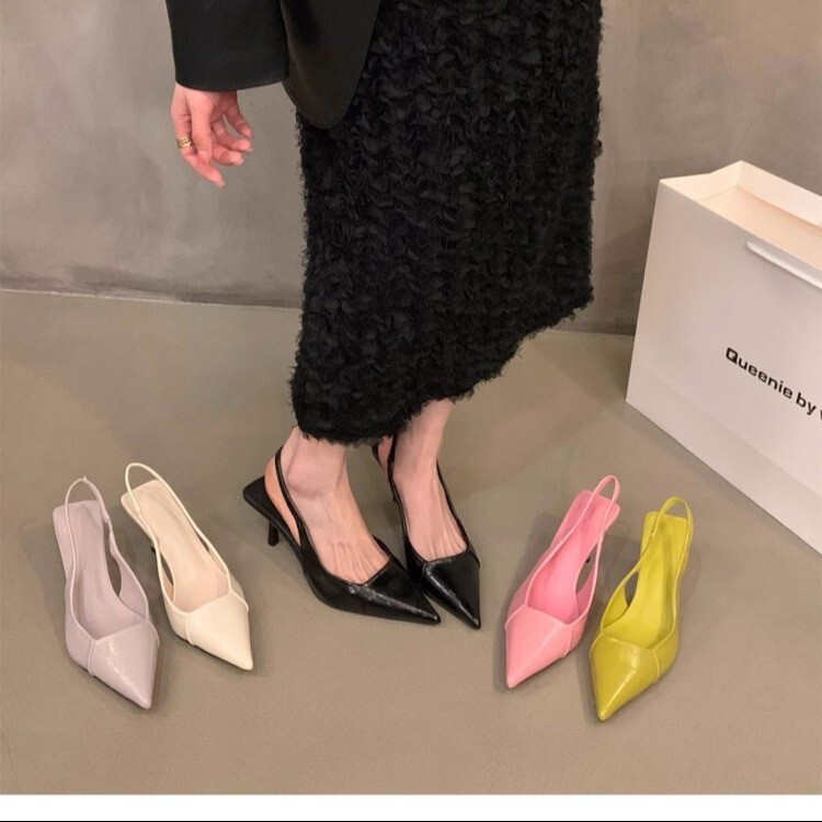 2025 Fashion French Style Late Evening Breeze Elegant Pointed Hare Sandals Women's Spring and Summer Work Commuter High Heels Women's Stiletto Heels 2025 Fashion French Style Late Evening Breeze Elegant Pointed Hare Sandals Women's Spring and Summer Work Commuter High Heels Women's Stiletto Heels