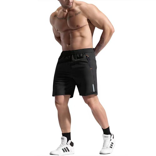 Specially available for popular European version men's casual quick-drying shorts, summer thin reflective strip outdoor sports ice silk pants