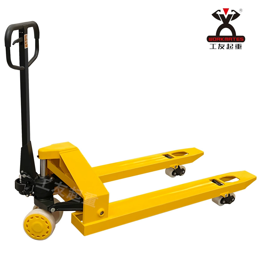 Ручной вилочный погрузчик 5 тонн гидравлический складской грузовик Тяжелый 5 тонн склад прицеп высокого качества канавка стальной вилочный погрузчик