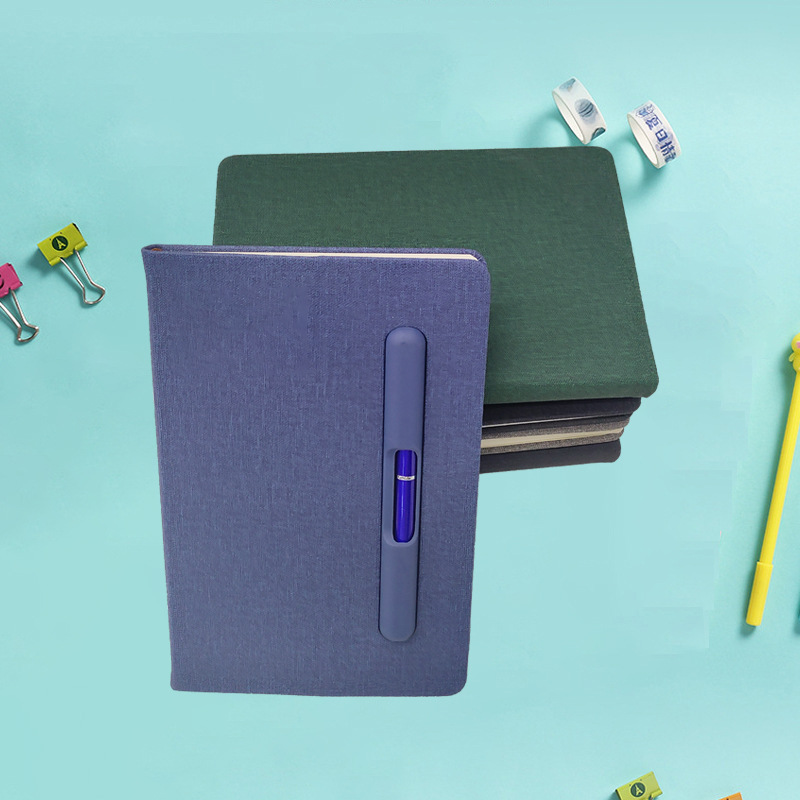 Transfronterizo Amazon A5 Handbook Student Diary Con bolígrafo Publicidad Logotipo de negocio creativo Cuaderno de notas PU de cuero de imitación