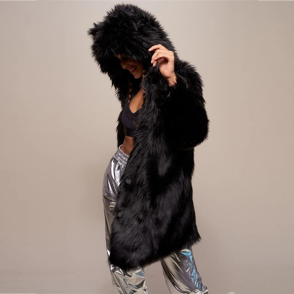 winter imitation fur long-sleeved hooded fur jacket nihaostyles wholesale clothing NSXWY97406