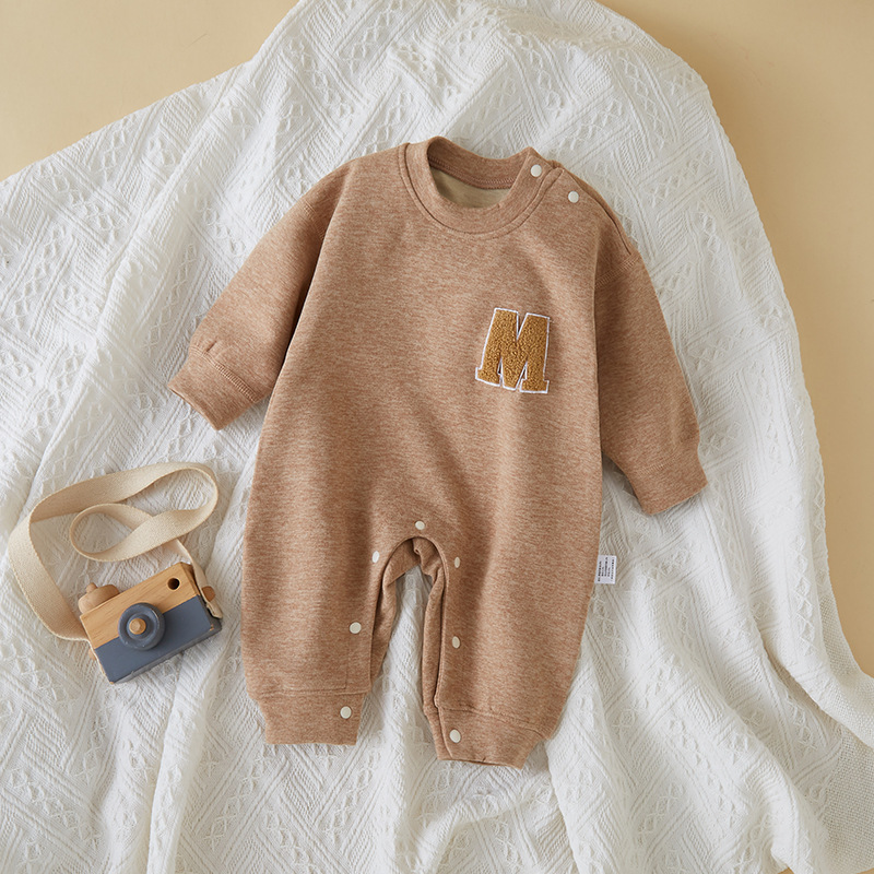 Sous-vêtements de printemps et d'automne, vêtements de nouveau-né, vêtements de bébé à manches longues, pyjama d'hiver épaissie