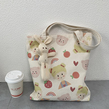 ins可爱帆布袋少女日系小众包包手提单肩包学生装拎书大容量布包