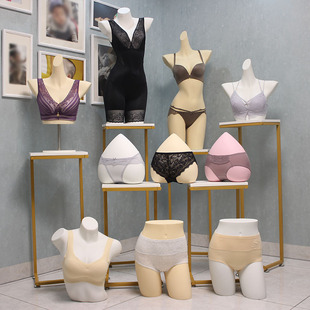 Underwear Model Half-Length Props Matte White Bra Men's and Women's Underwear Women's Full Body Fake Human Body Window Model Display Stand